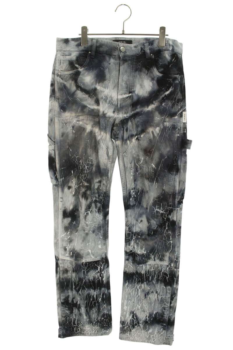 Amiri All-Over Print Denim Pants Gray Size 29