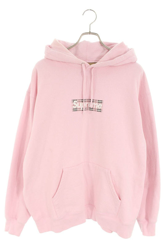 Supreme x Burberry Burberry Box Logo Hooded Sweatshirt Pink Size L