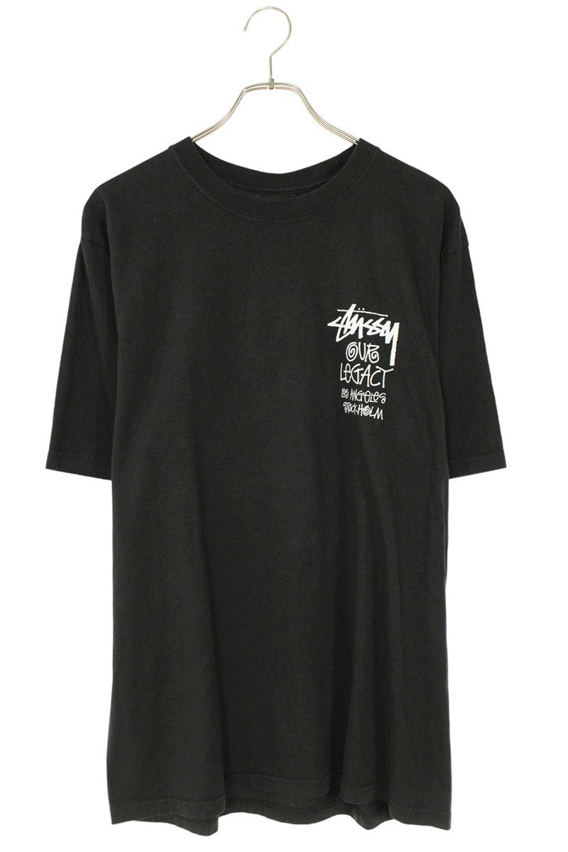 Our Legacy x Stussy OUR LEGACY WORK SHOP SURFMAN TEE Print T-Shirt Black Size M