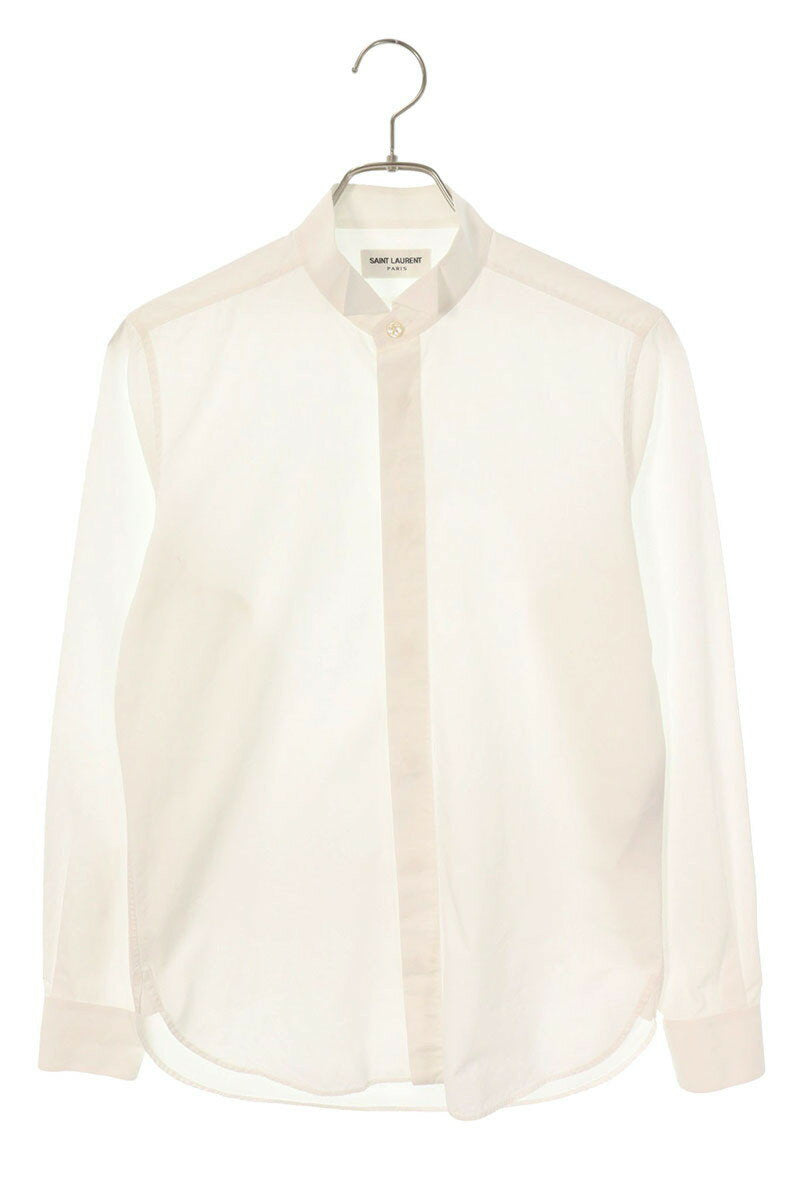 Saint Laurent Paris Cotton Long Sleeve Shirt White Size XS