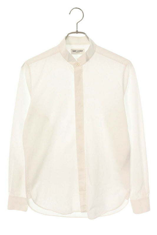 Saint Laurent Paris Cotton Long Sleeve Shirt White Size XS