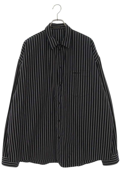 Balenciaga Striped Long Sleeve Shirt Black Size XXS