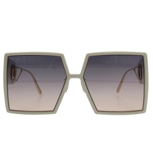 Dior Square Frame Sunglass White x Gold Size 58