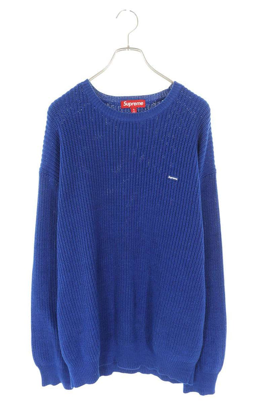Supreme 23AW Small Box Ribbed Sweater Blue Size XL