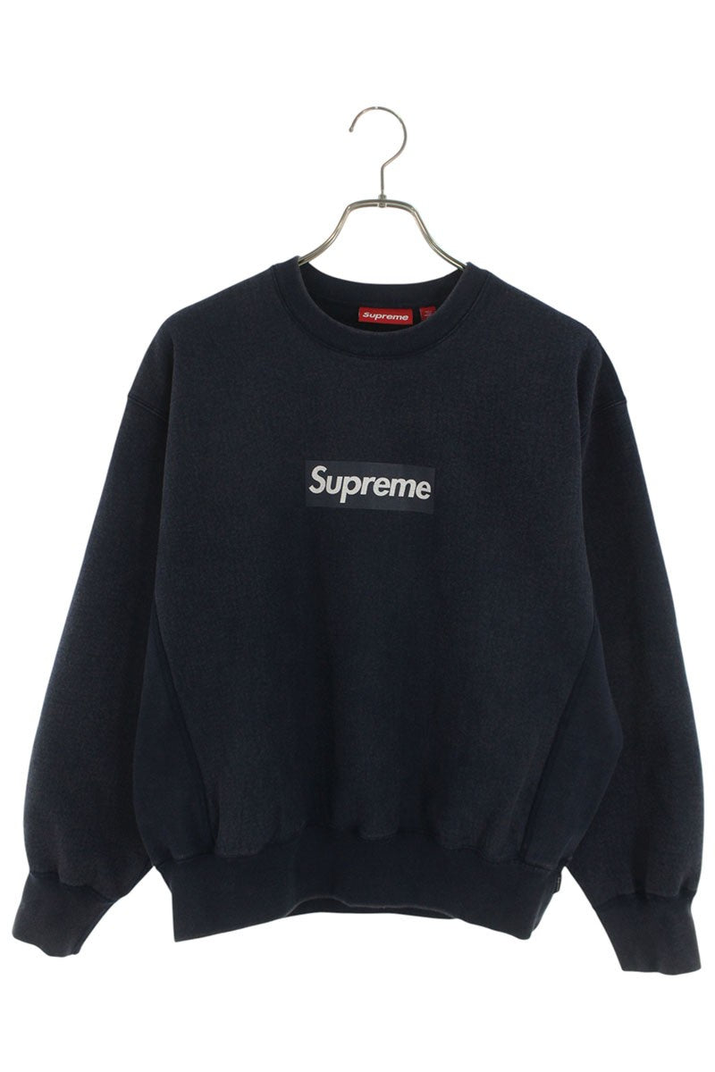 Supreme 25SS Washed Box Logo Sweatshirt Blue Size S