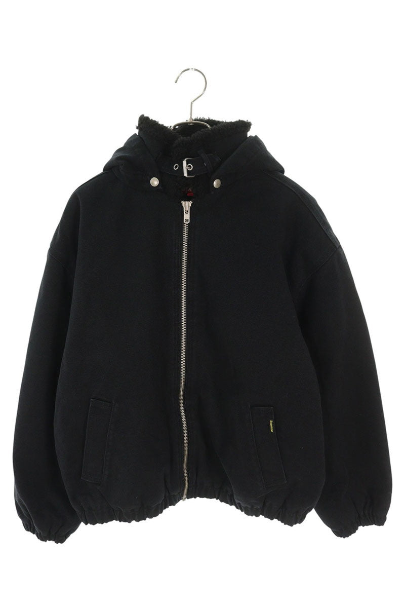 Supreme Faux Shearling Lined Bomber Fur Zip Up Blouson Black Size L