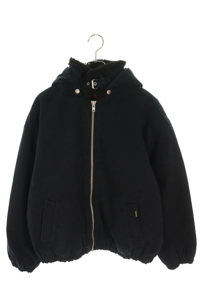 Supreme Faux Shearling Lined Bomber Fur Zip Up Blouson Black Size L
