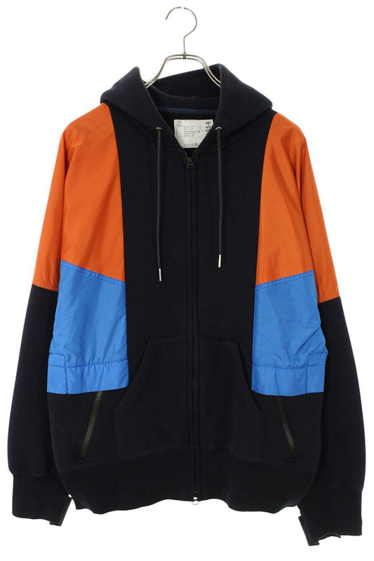 Sacai Zip Up Hoodie Blue Size S