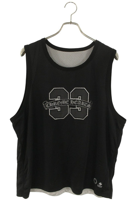 Chrome Hearts MESH WARM UP JERSEY CH Logo Print Tank Top Black Size L