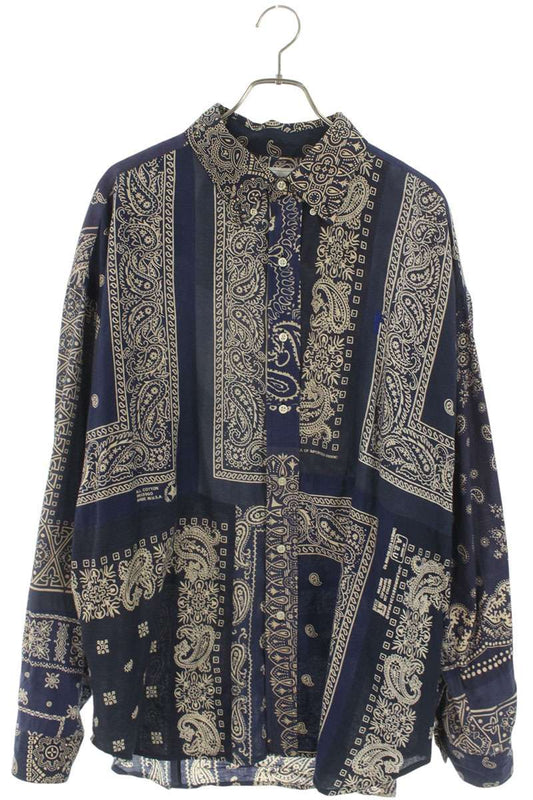 READYMADE All-Over Print Long Sleeve Shirt Blue Size L