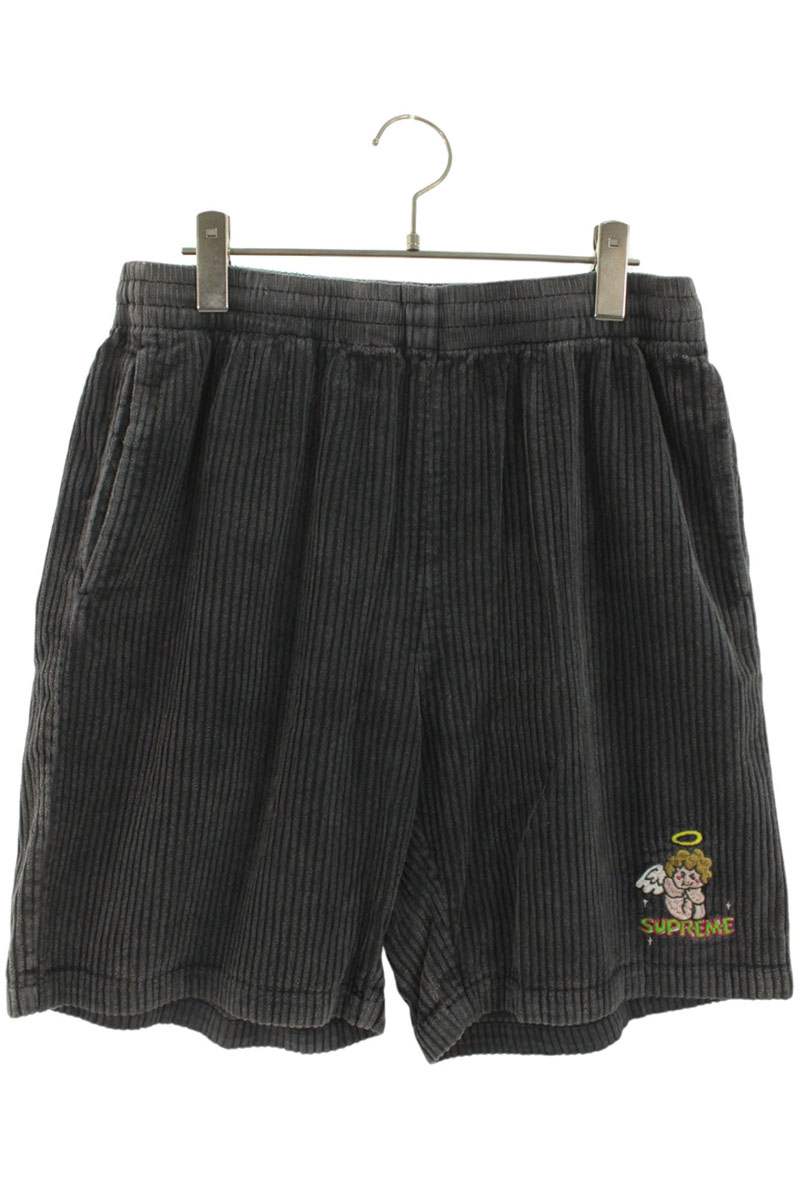 Supreme Corduroy Short Embroidered Pants Gray Size 32