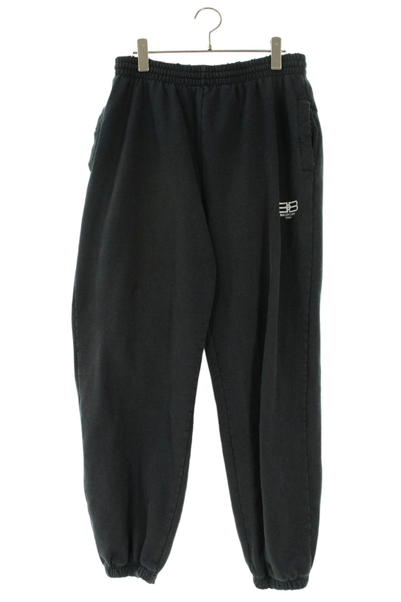 Balenciaga Logo Embroidered Long Pants Black Size S