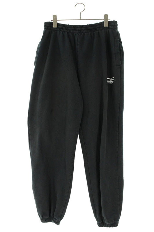 Balenciaga Logo Embroidered Long Pants Black Size S