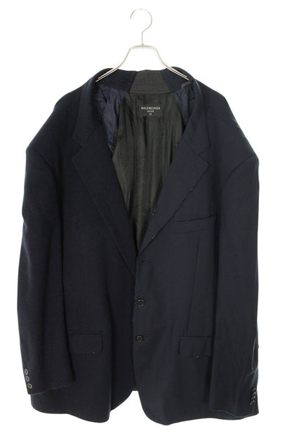 Balenciaga 24SS Reconstructed Tailored Jacket Blue Size 1