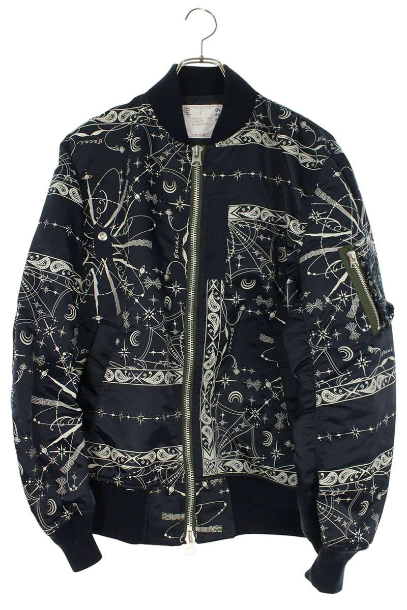 Sacai 20AW MA-1 Jacket Blue Size M