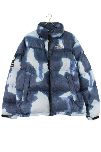 Supreme x The North Face 21AW Bleached Denim Print Nuptse Jacket Size L