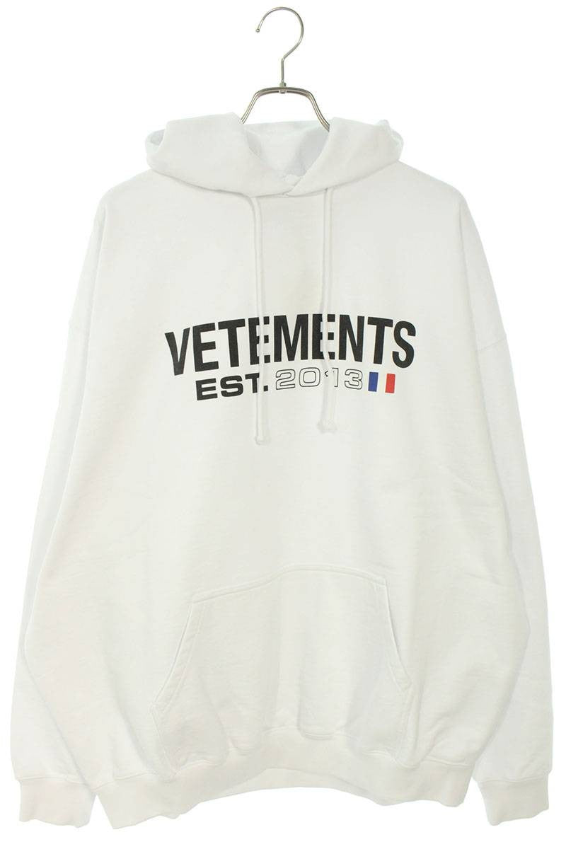 Vetements 23AW WHITE logo embroidery Hoodie White Size S
