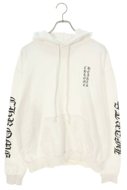 Chrome Hearts SWTSHRT PLVR Logo Print Pullover Hoodie White Size M