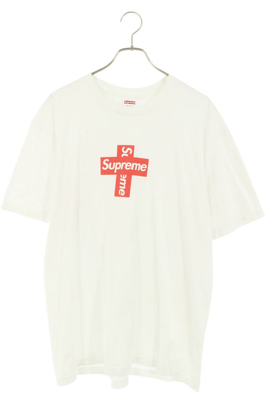 Supreme 20AW Cross Box Logo Tee Logo T-Shirt White Size L
