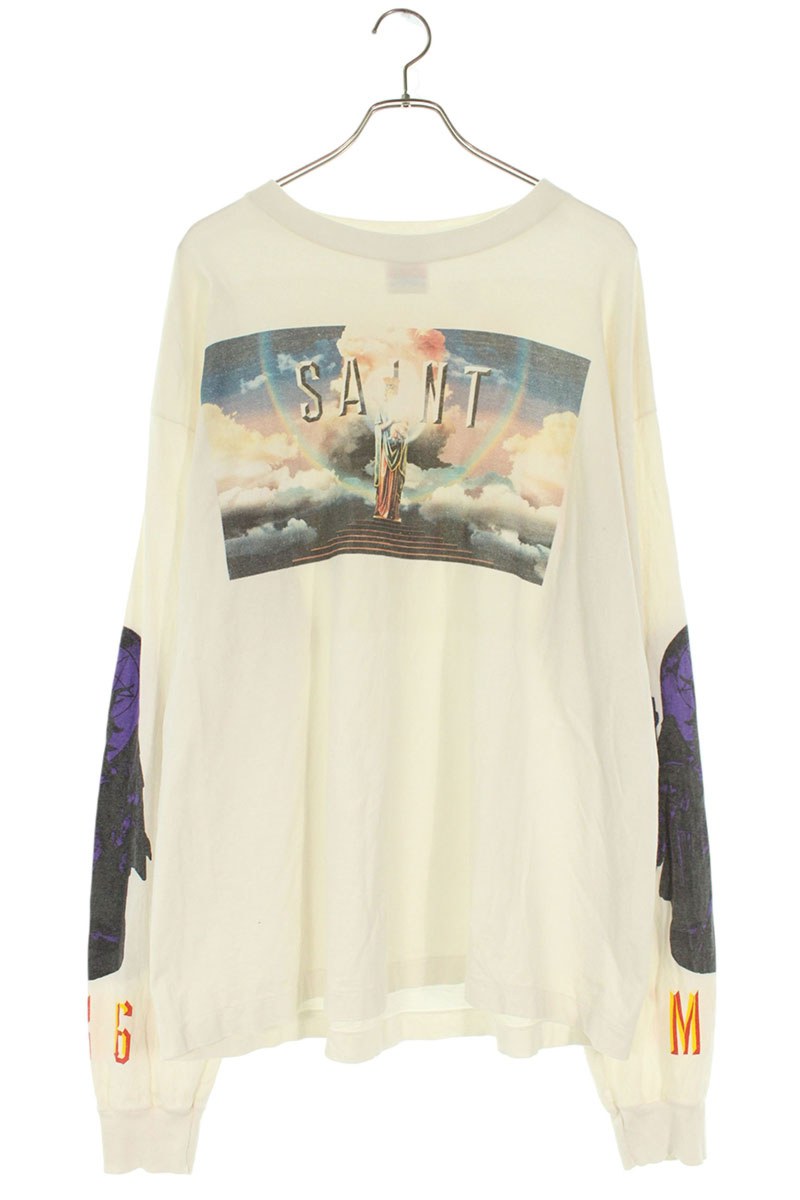Saint Michael 24AW PICTURES Print Long Sleeve T-Shirt White Size XL