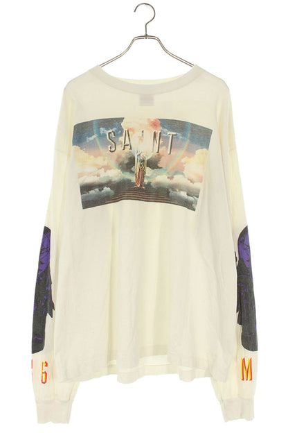 Saint Michael 24AW PICTURES Print Long Sleeve T-Shirt White Size XL