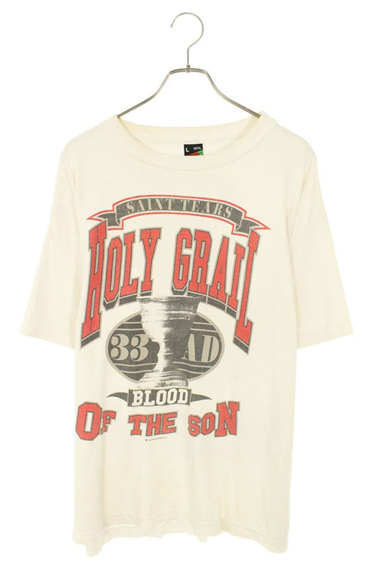 Saint Michael Logo Print T-Shirt White Size L