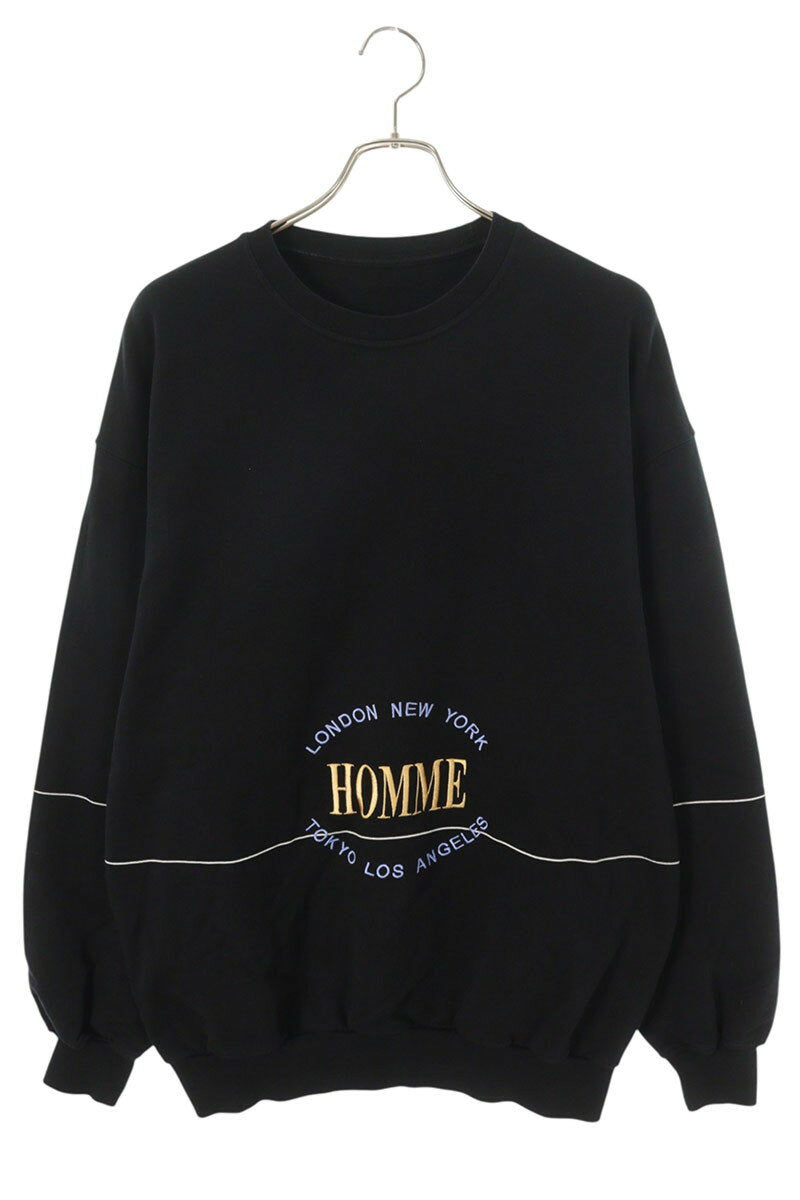Balenciaga 17AW HOMME Embroidered Oversized Sweatshirt Black Size S