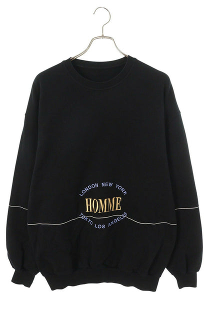 Balenciaga 17AW HOMME Embroidered Oversized Sweatshirt Black Size S