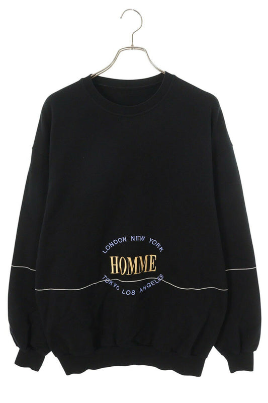 Balenciaga 17AW HOMME Embroidered Oversized Sweatshirt Black Size S