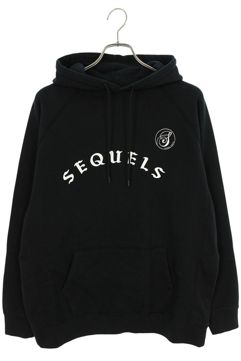 SEQUEL 24SS Logo Print Hoodie Black Size M