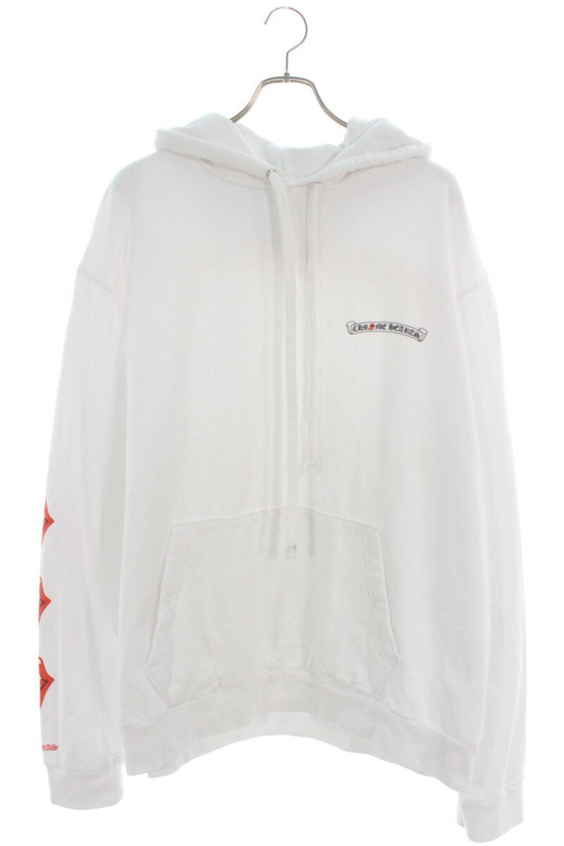 Chrome Hearts SWTSHRT PLVR LTD Pullover Hoodie White Size XL