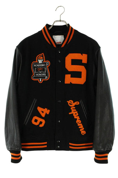 Supreme 19AW Team Varsity Jacket Black x Orange Size M