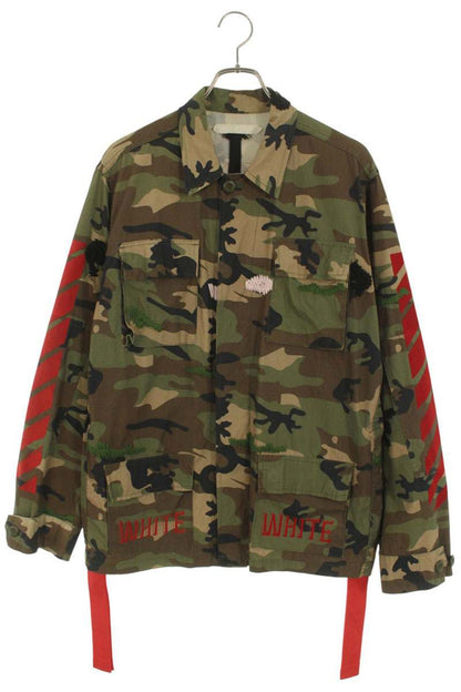 Off-White Camo Jacket Green x Green x Red Size S