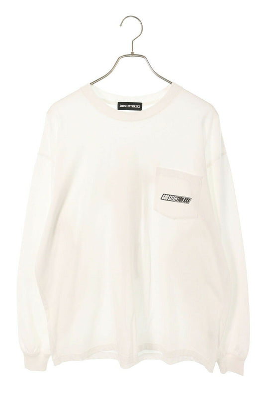 GOD SELECTION XXX Logo Print Long Sleeve T-Shirt White Size L