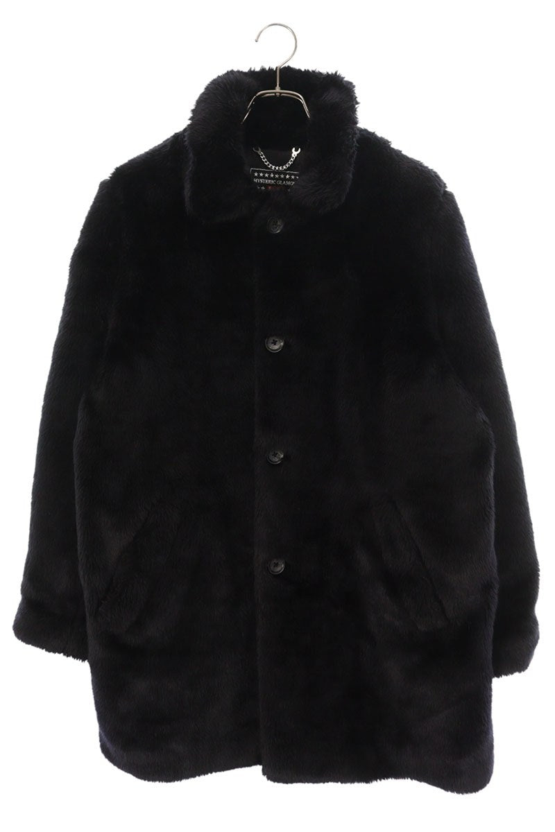 Supreme 17AW Fuck You Faux Fur Coat Black Size S