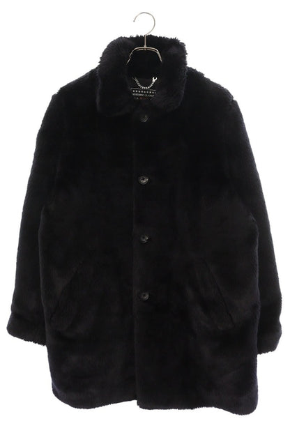 Supreme 17AW Fuck You Faux Fur Coat Black Size S