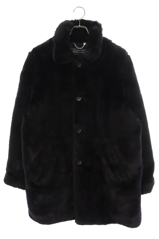 Supreme 17AW Fuck You Faux Fur Coat Black Size S