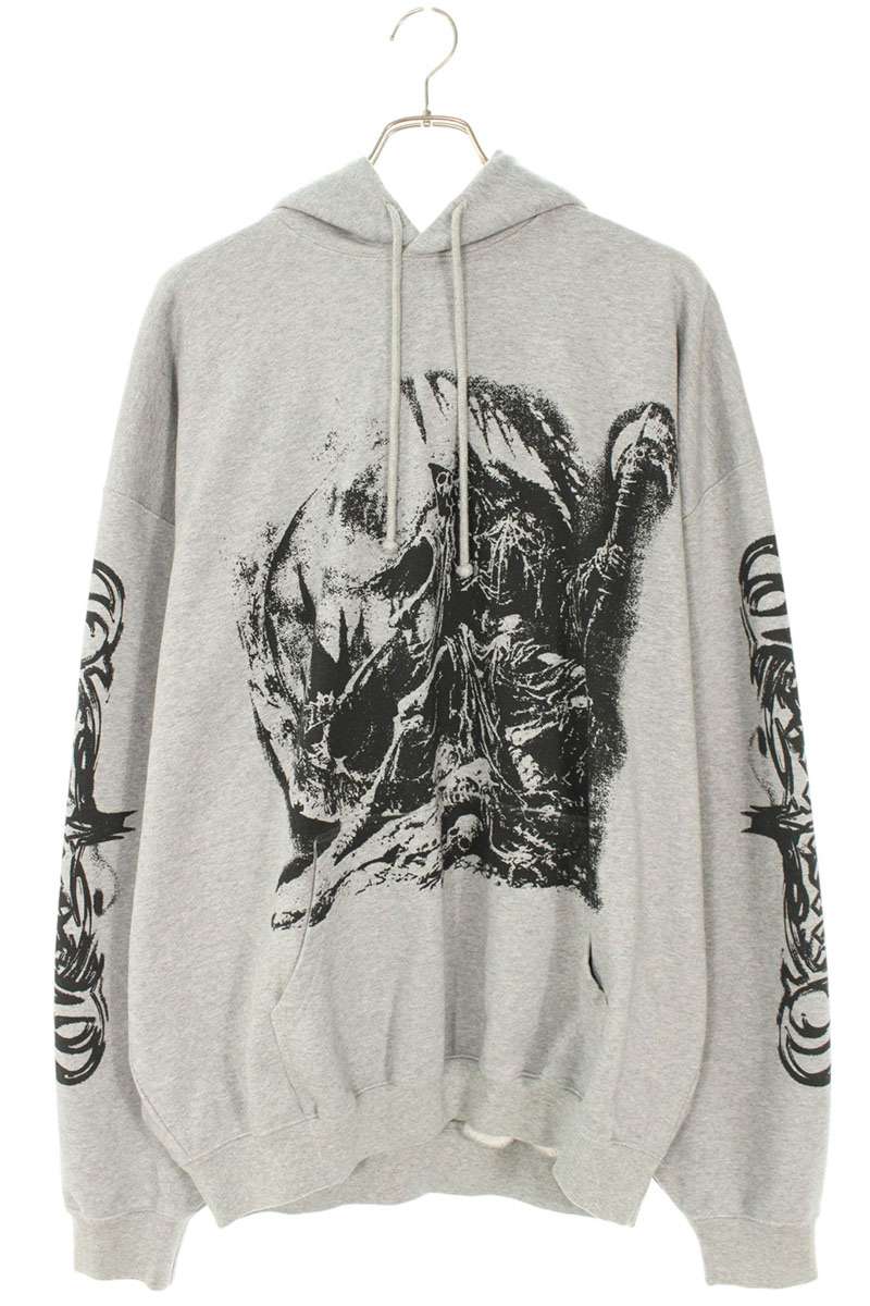 Vetements 25AW Goth Oversized Hoodie Gray Size S