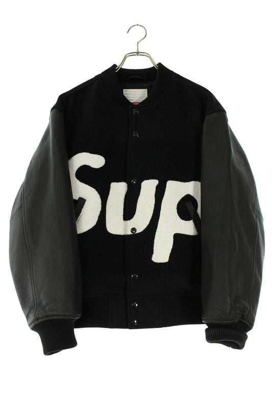 Supreme 24SS Big Logo Chenille Varsity Jacket Blouson Black Size S