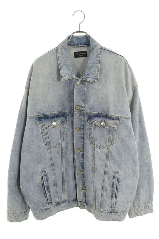 BALENCIAGA Vintage Oversized Denim Jacket Blue Size M