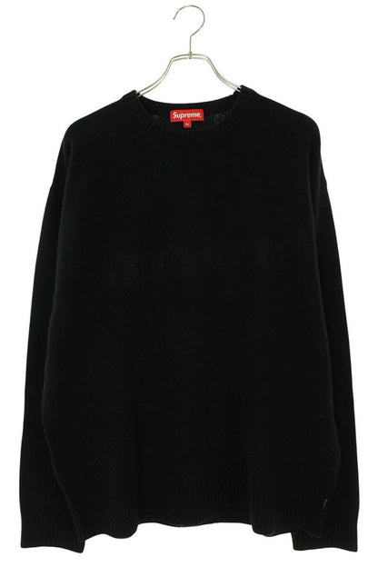 SUPREME 22AW Embossed Logo Sweater Black Size XL