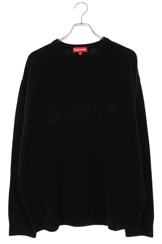 SUPREME 22AW Embossed Logo Sweater Black Size XL