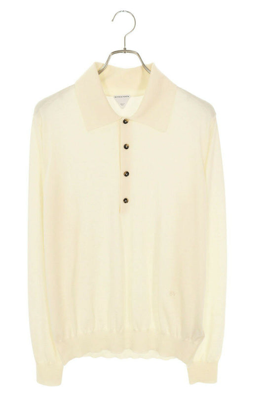Bottega Veneta 25SS Polo Long Sleeve T-Shirt White Size M