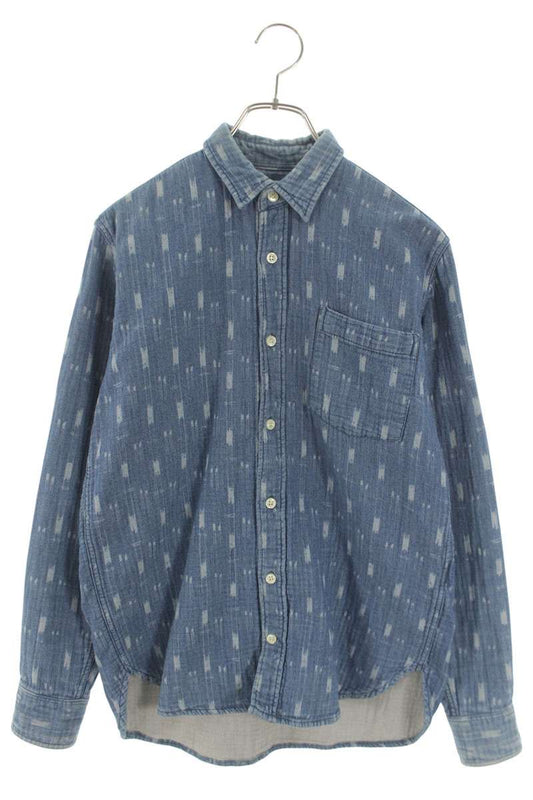 Our Legacy Cotton Denim Long Sleeve Shirt Blue Size XS