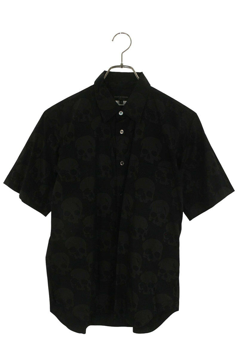Vintage Comme des Garcons Tops - COMME des GARCONS HOMME PLUS Skull Print S/S Shirt Black Size XS - Authentic Archive