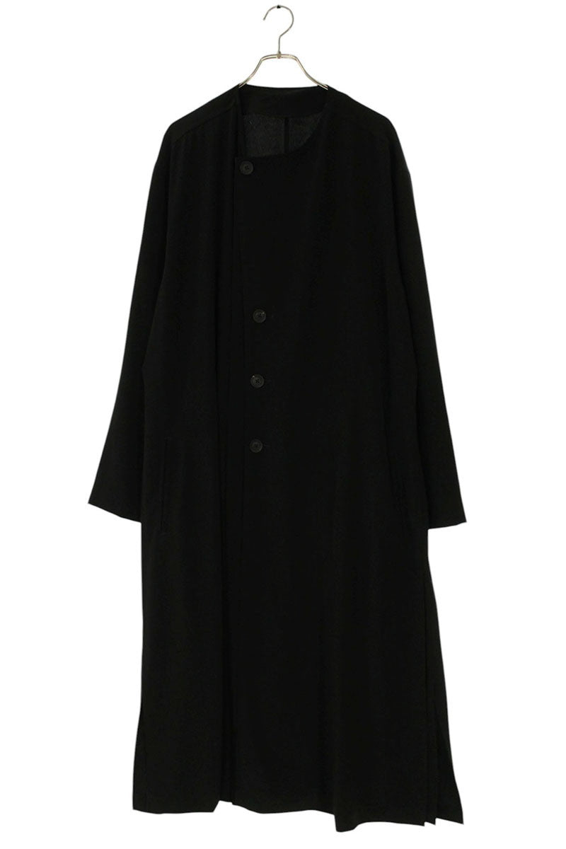 YOHJI YAMAMOTO POUR HOMME 22SS Collarless Coat Black Size S