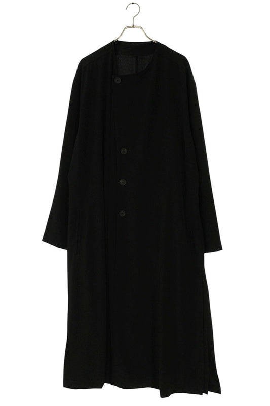 YOHJI YAMAMOTO POUR HOMME 22SS Collarless Coat Black Size S