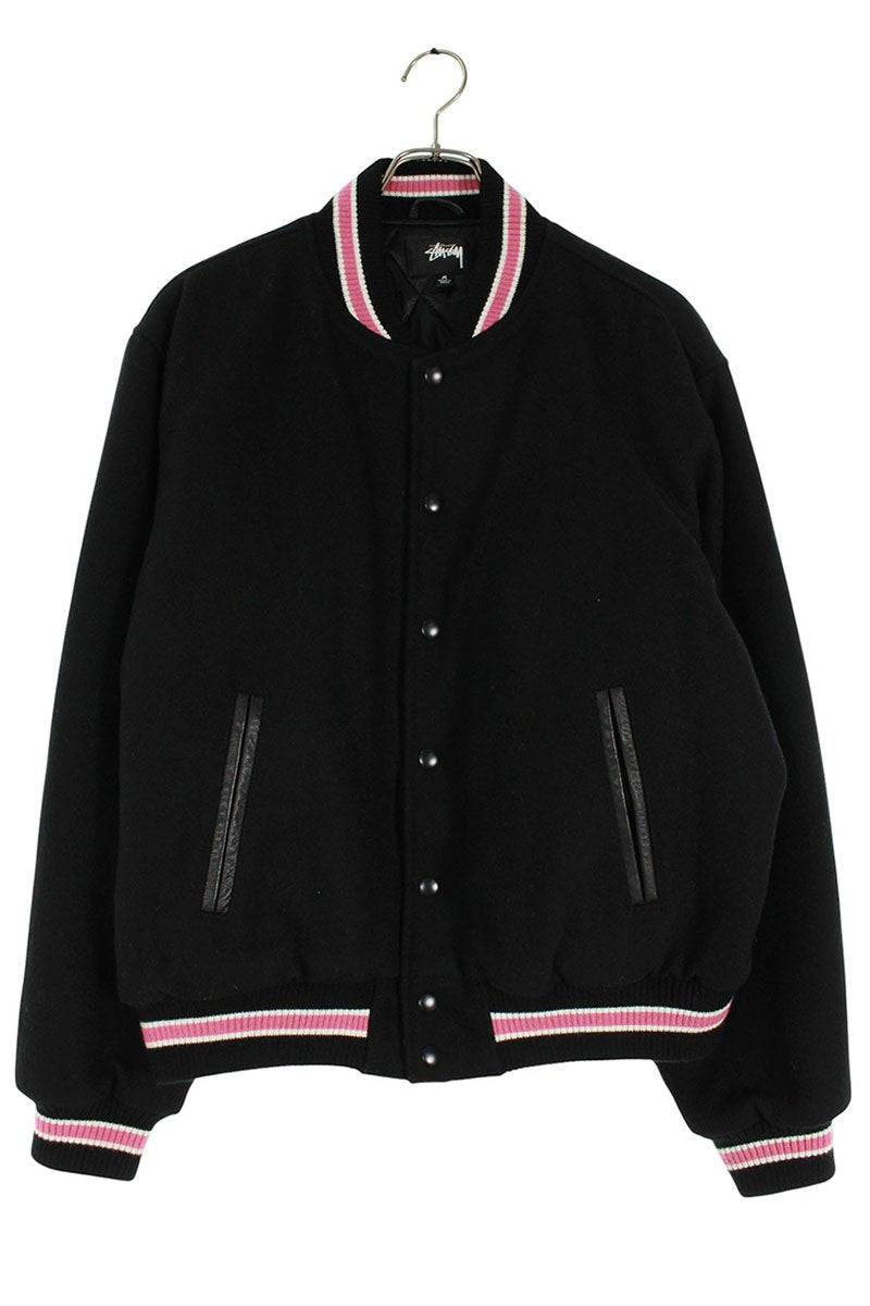 Stussy 22AW TALK MEKTON VIRSITY JACKET Back Embroidered Wool Blouson Size M
