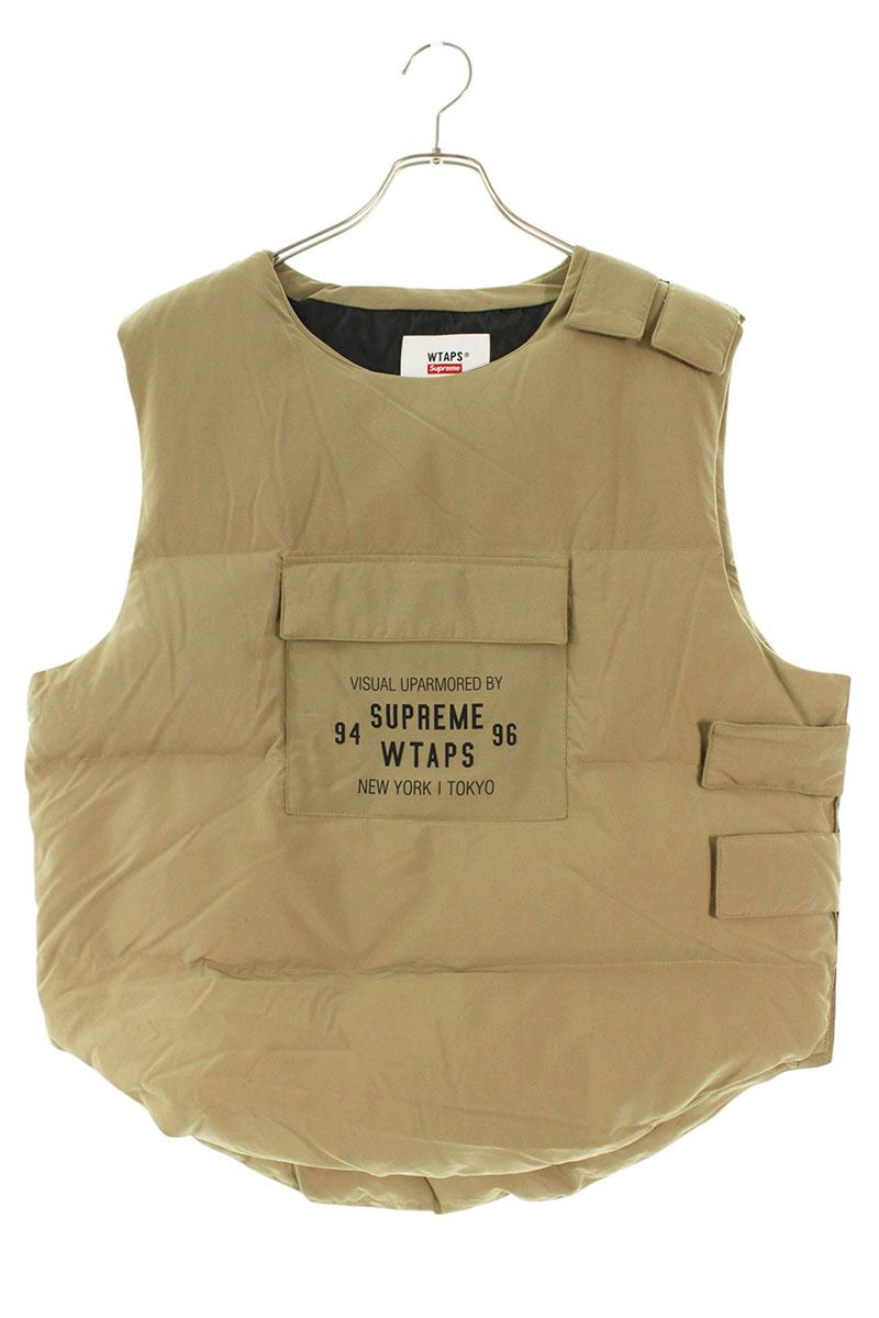 Supreme x Wtaps 21AW Tactical Down Vest Beige Size S
