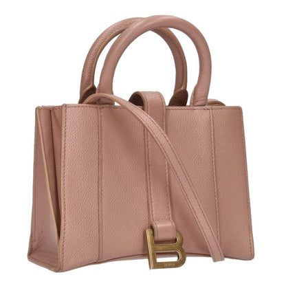 Balenciaga Hourglass 2-way leather shoulder bag Pink One Size